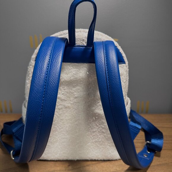 ✨ Loungefly Los Angeles Dodgers White Sequin Mini Backpack - Never Used ✨ - Picture 2 of 5
